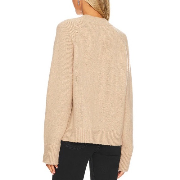 ANINE BING Kendrick Wool/Cashmere Blend University Paris Sweater in Light Camel - Picture 2 of 16